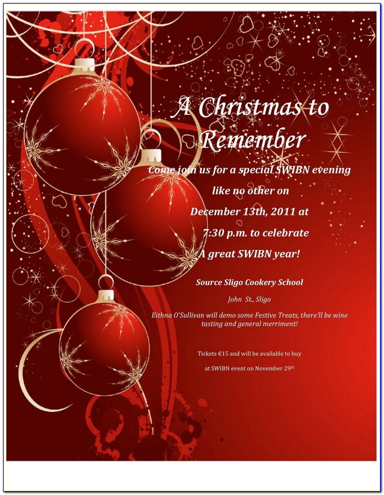 Christmas Party Invitation Templates Free Download With Regard To Free Christmas Invitations Templates To Download