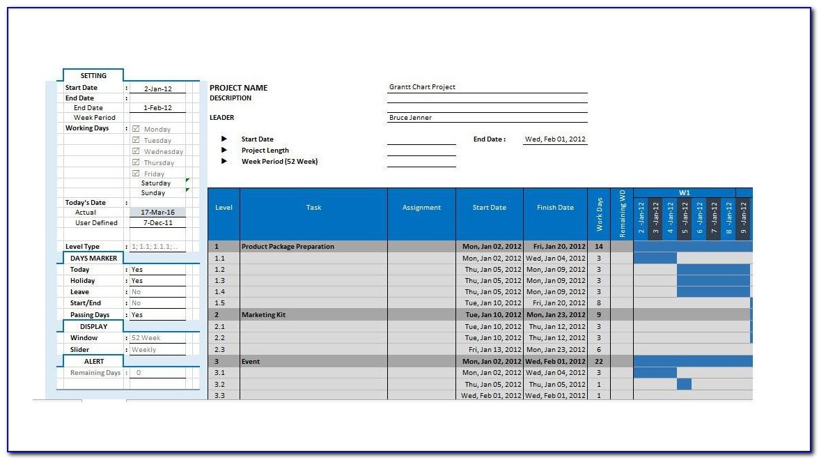 Gantt Chart Excel 2003 Template Free Download