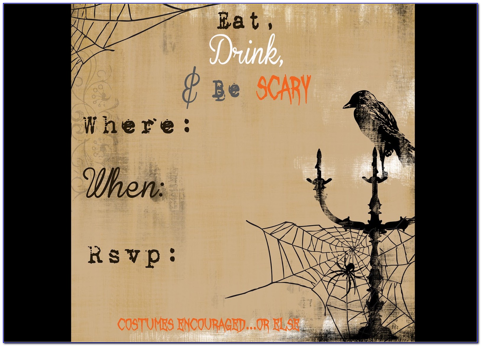 Halloween Party Invitation Template Illustrator