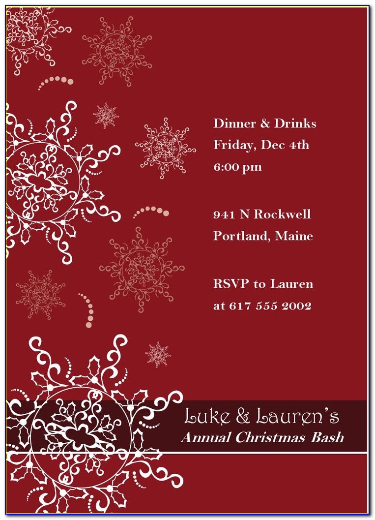 Holiday Invitation Template Publisher