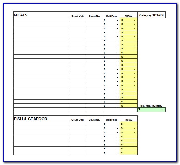 Inventory Control Template With Count Sheet Excel
