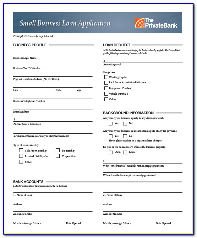 Jn Small Business Loan Application Form