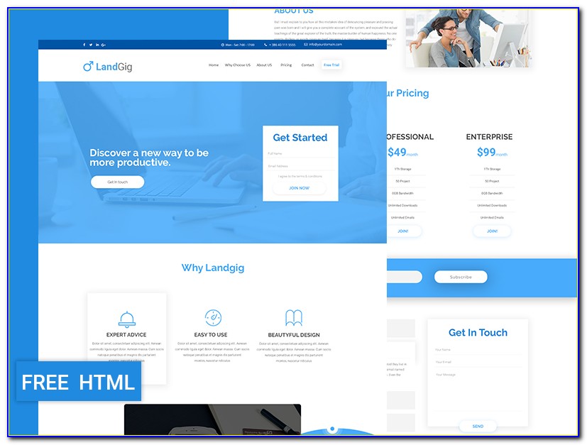 Landing Page Template Free 2018