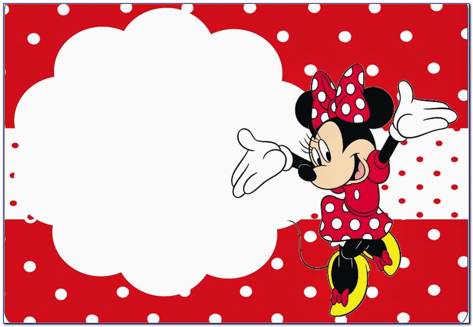 Minnie Mouse Invitation Template Printable