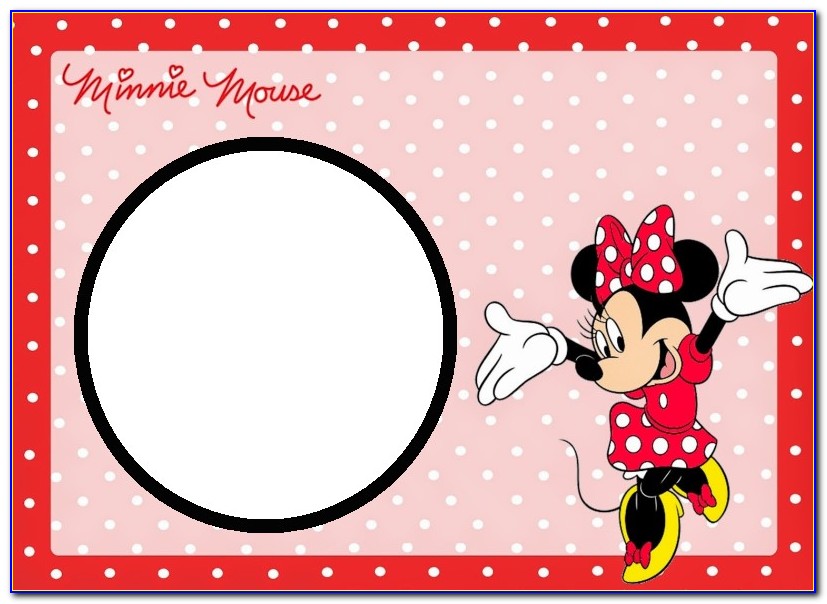 Minnie Mouse Invitation Template Red