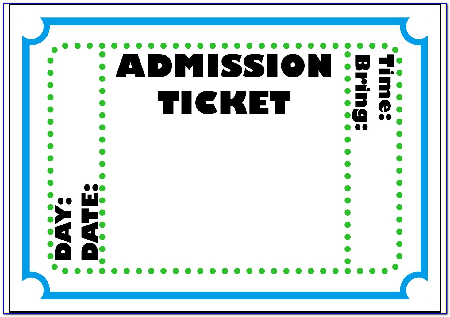 Movie Ticket Template Png