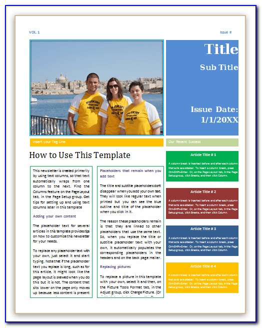 Newsletter Templates Word For Mac