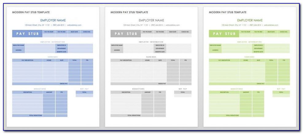 Paycheck Stub Template Free Download