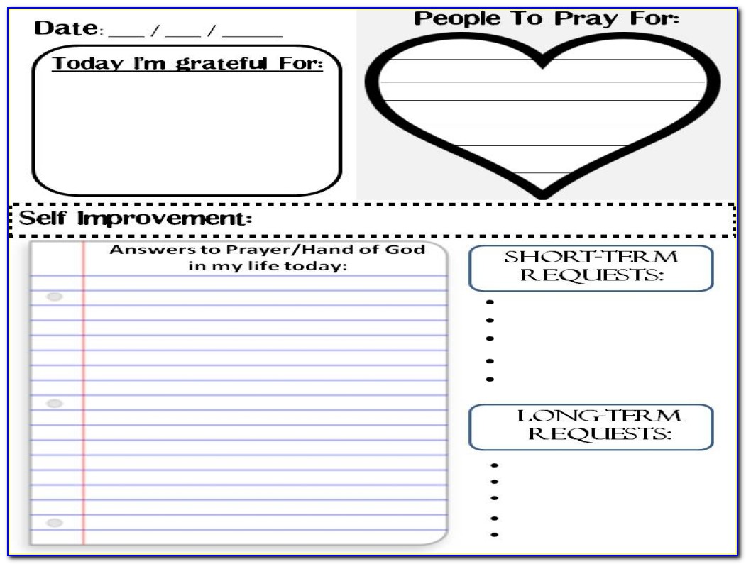 Prayer Journal Template Excel