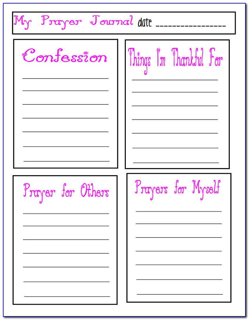 Prayer Journal Template Printable