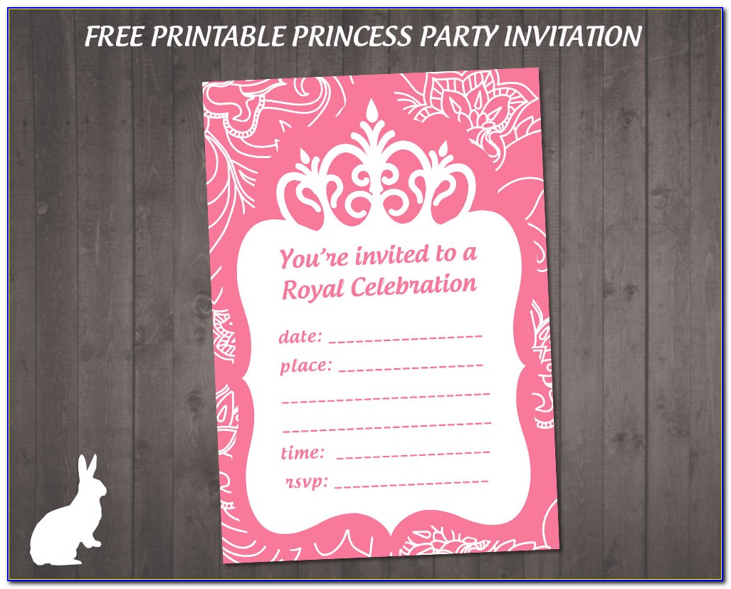 Princess Birthday Party Invitation Templates Free Download