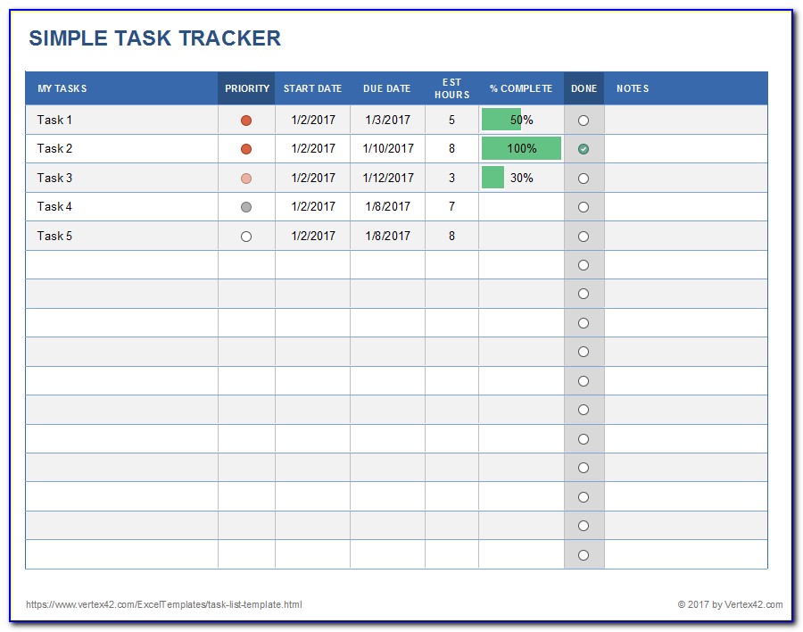 Project Activity Tracker Excel Template