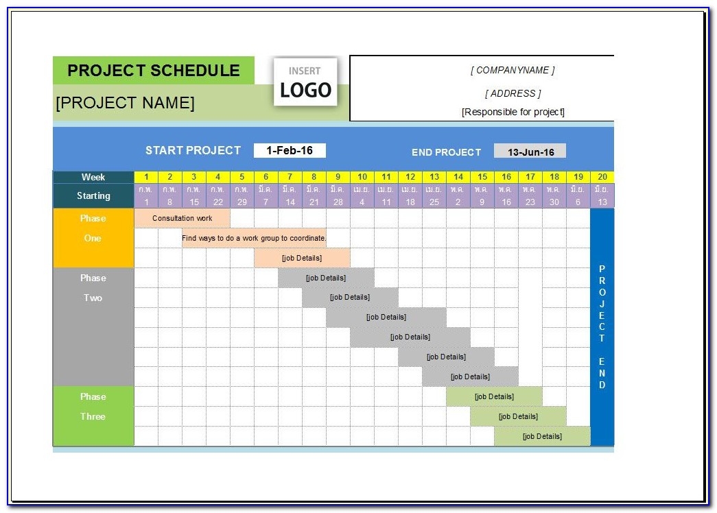 Project Plan Timeline Template Word