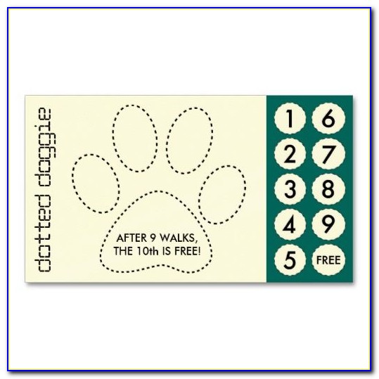 Punch Card Template Editable