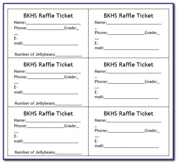 Raffle Tickets Templates Free Download
