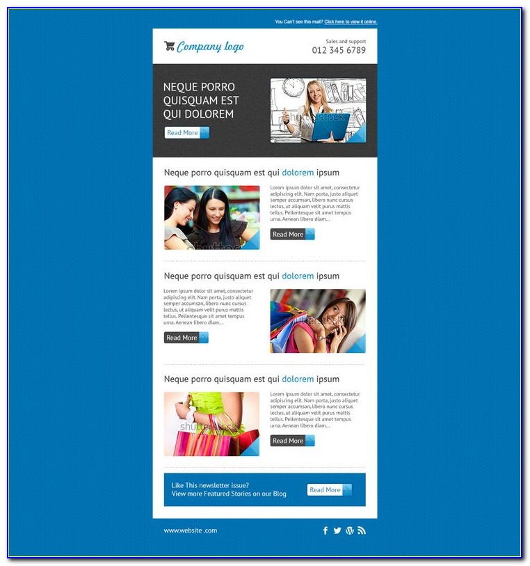 Responsive Email Templates For Mailchimp