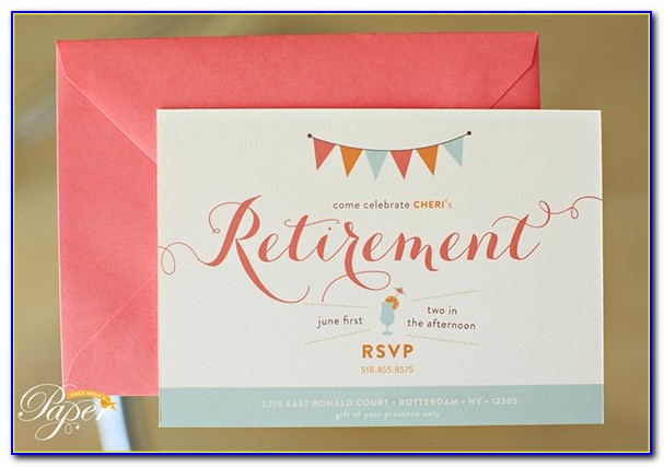 Retirement Party Invitation Template Free Printable