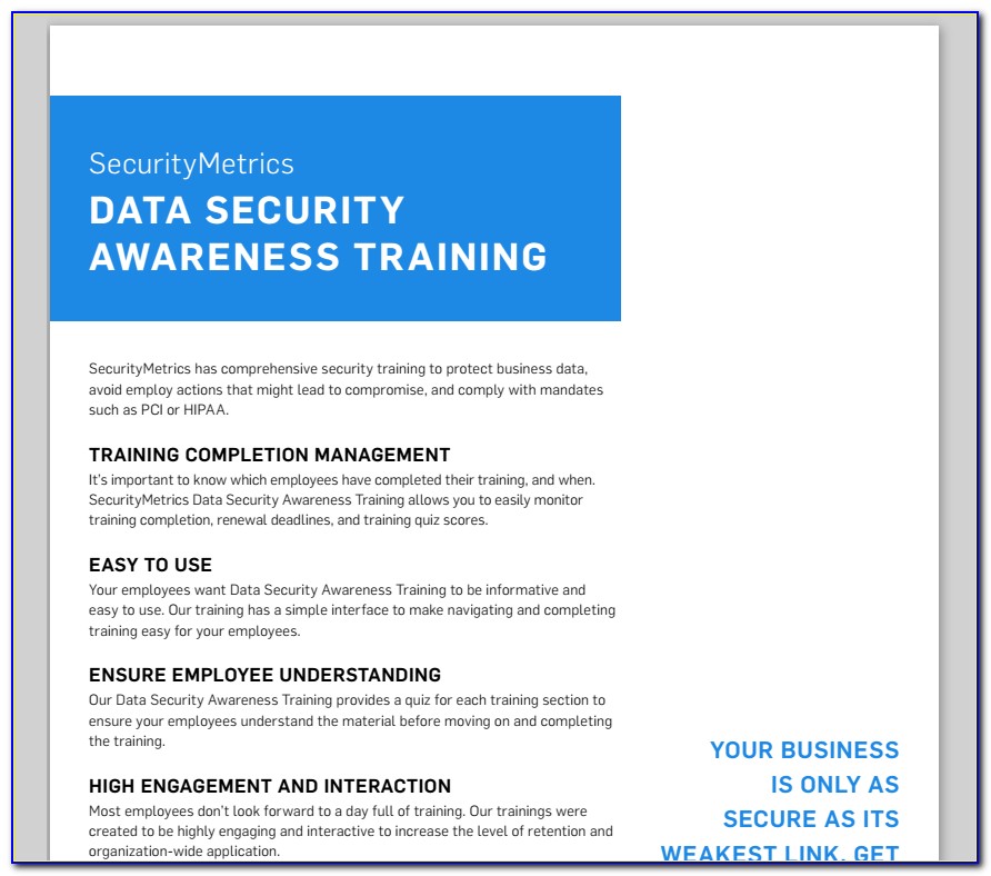Security Education Training And Awareness Program Template