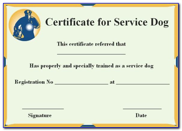 Service Dog Id Tag Template