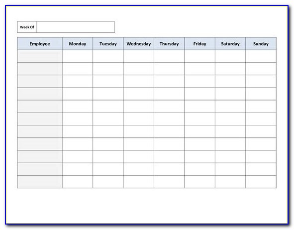 Simple Employee Schedule Template Excel