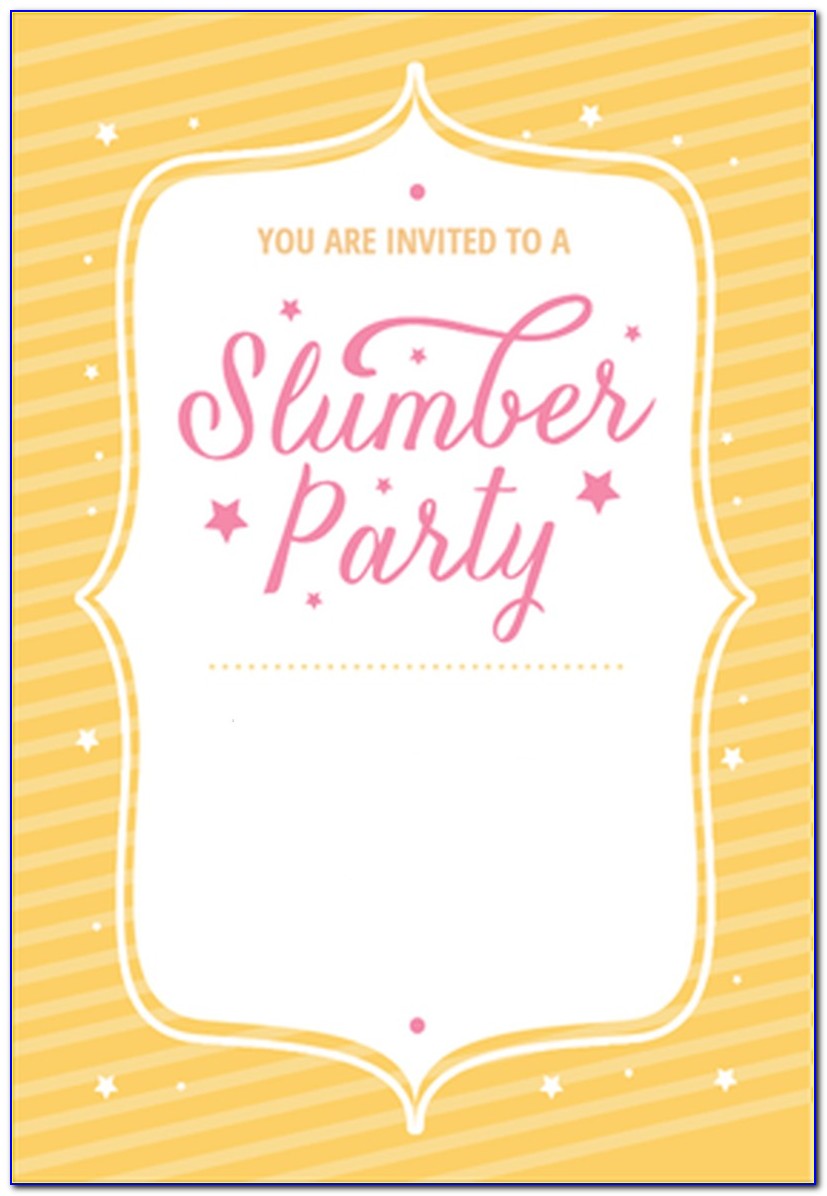 Slumber Party Invitation Templates Word