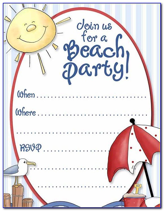 Summer Party Invitation Template Word