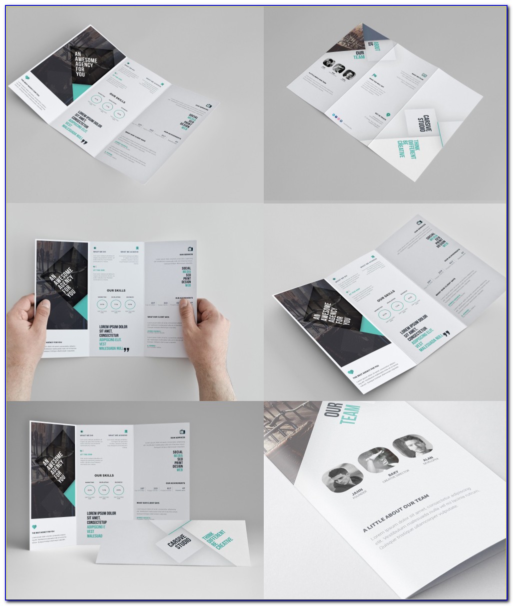 Tri Fold Brochure Template Free Download Photoshop