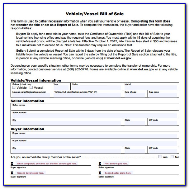 Vehicle Bill Of Sale Template Fillable Pdf Canada