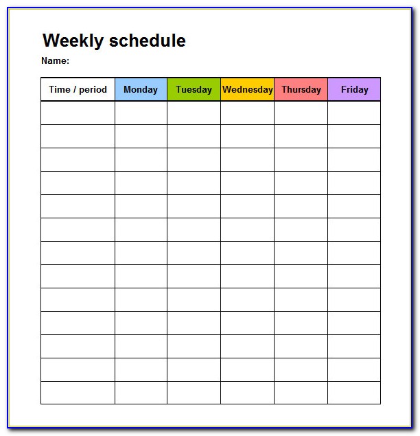 Work Schedule Template App