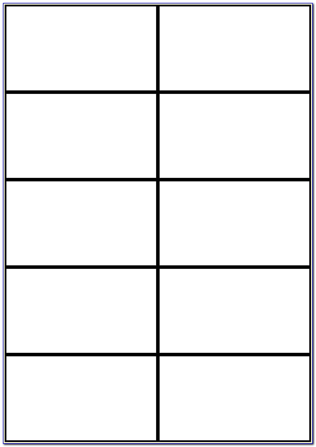 3x5 Card Template Pages