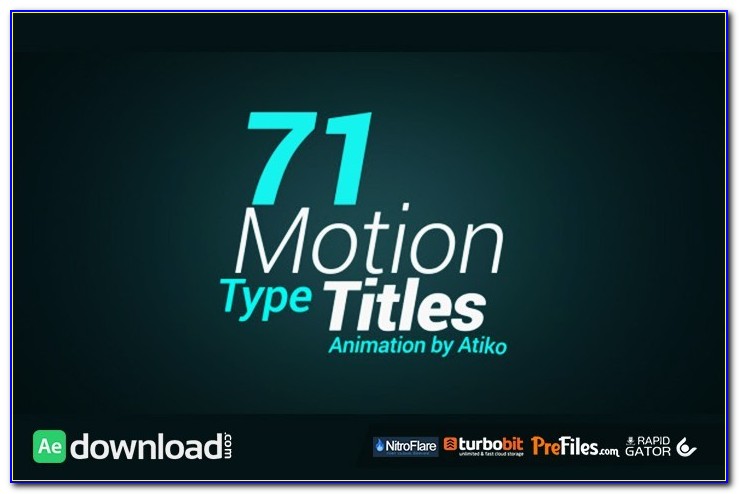 After Effects Title Templates Free Download