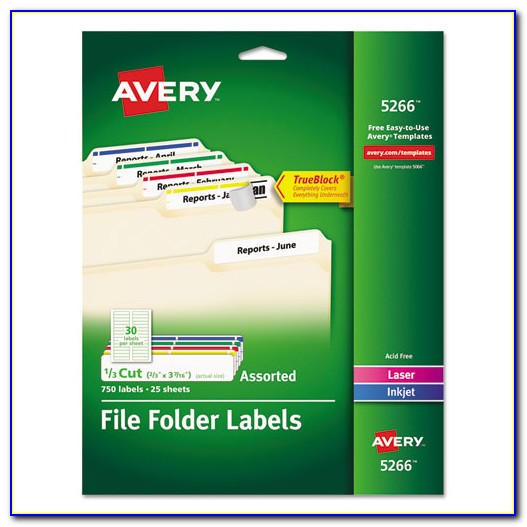 Avery File Folder Labels Template 8366