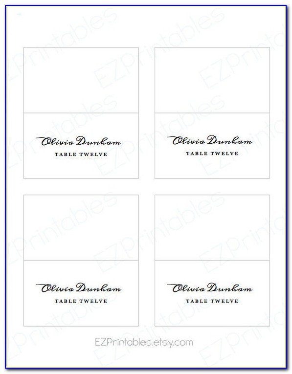 Avery Place Card Template 16109