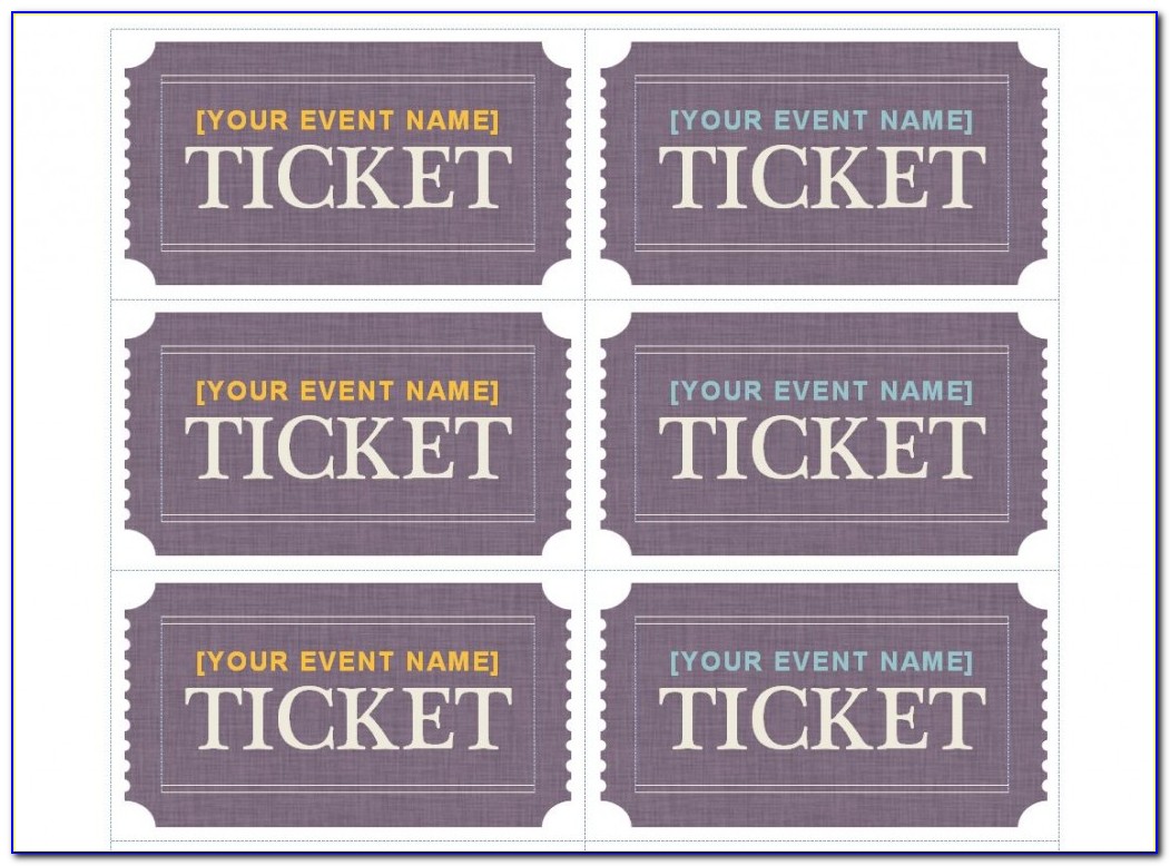 Avery Ticket Template