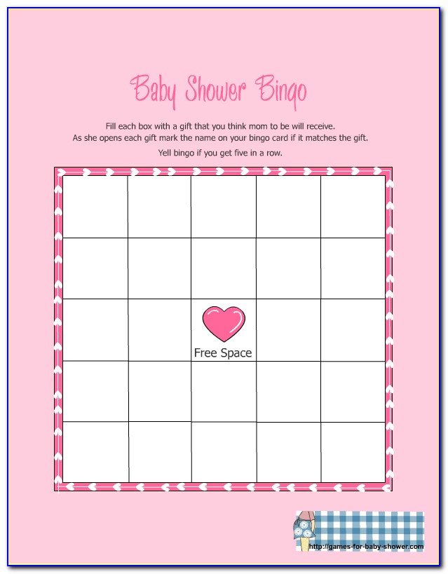 Baby Shower Bingo Printables