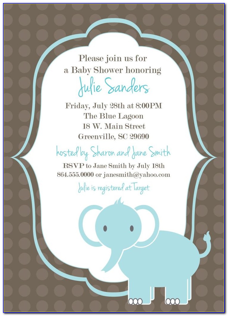 Baby Shower Invitation Card Template Free Download