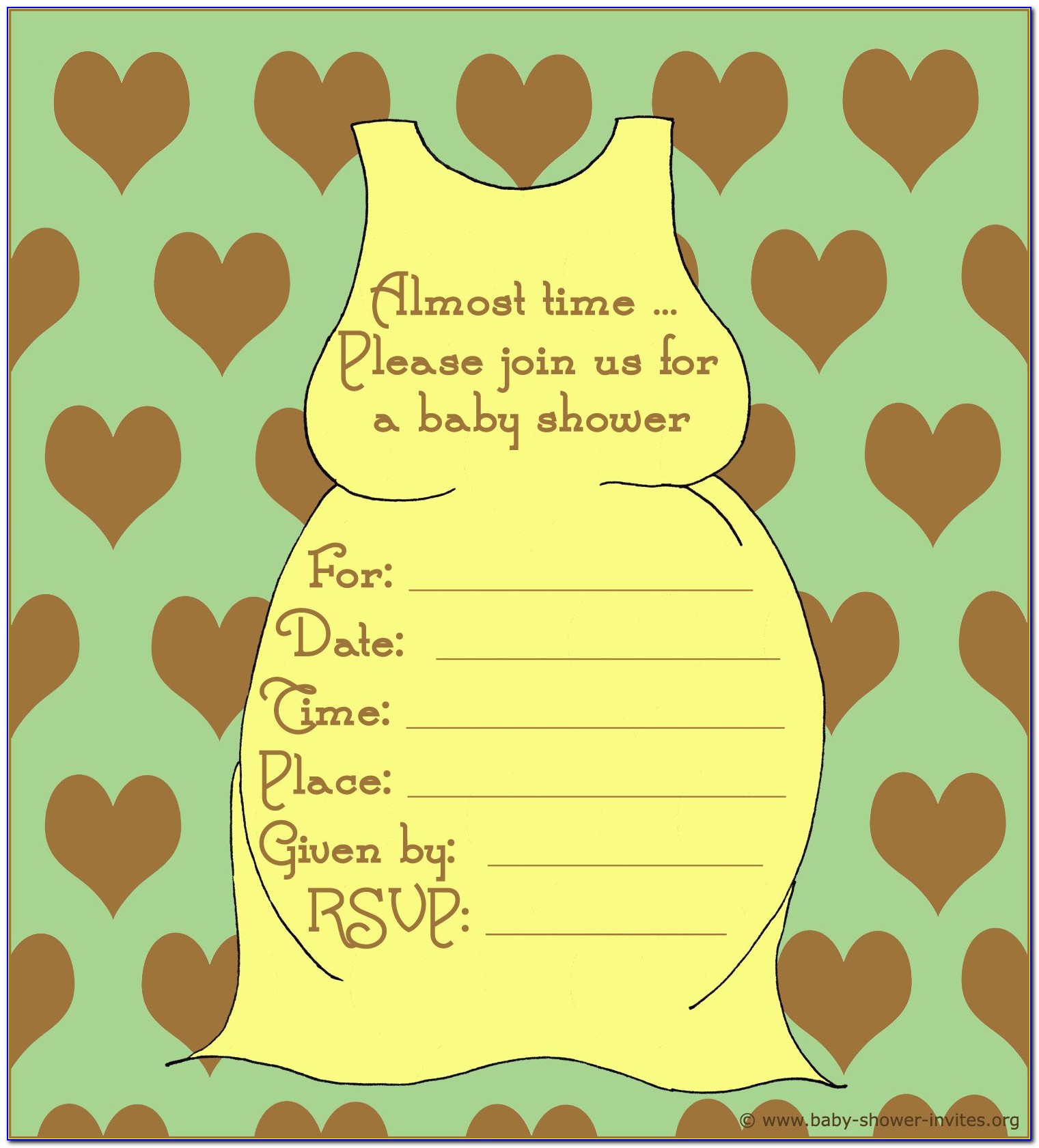 Baby Shower Invitation Template Free Download