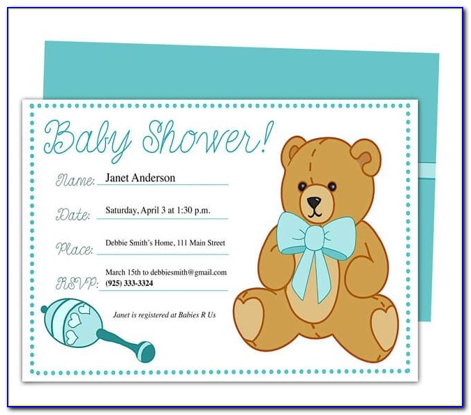 Baby Shower Invitation Templates Word Format