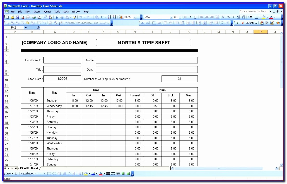 Sample Free Excel Employee Schedule Template Ocszh Inspirational Weekly Timesheet Template Excel Excel Spreadsheet Template For