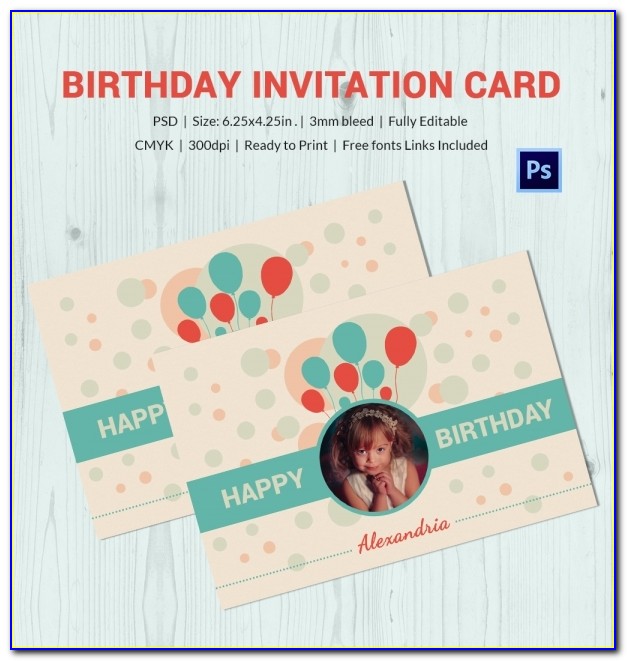 Birthday Invitation Card Templates Free