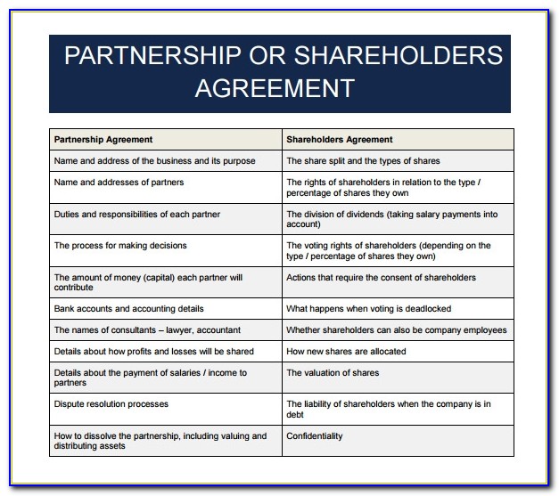 Business Partnership Agreement Template South Africa