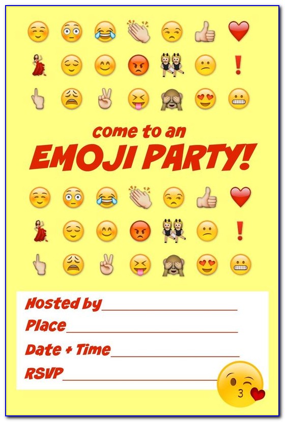 Emoji Invitation Template Free