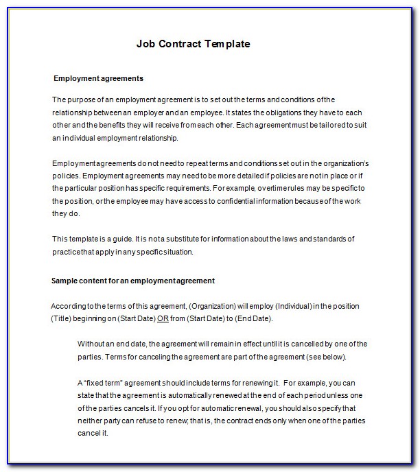 Employment Contract Template Word Philippines