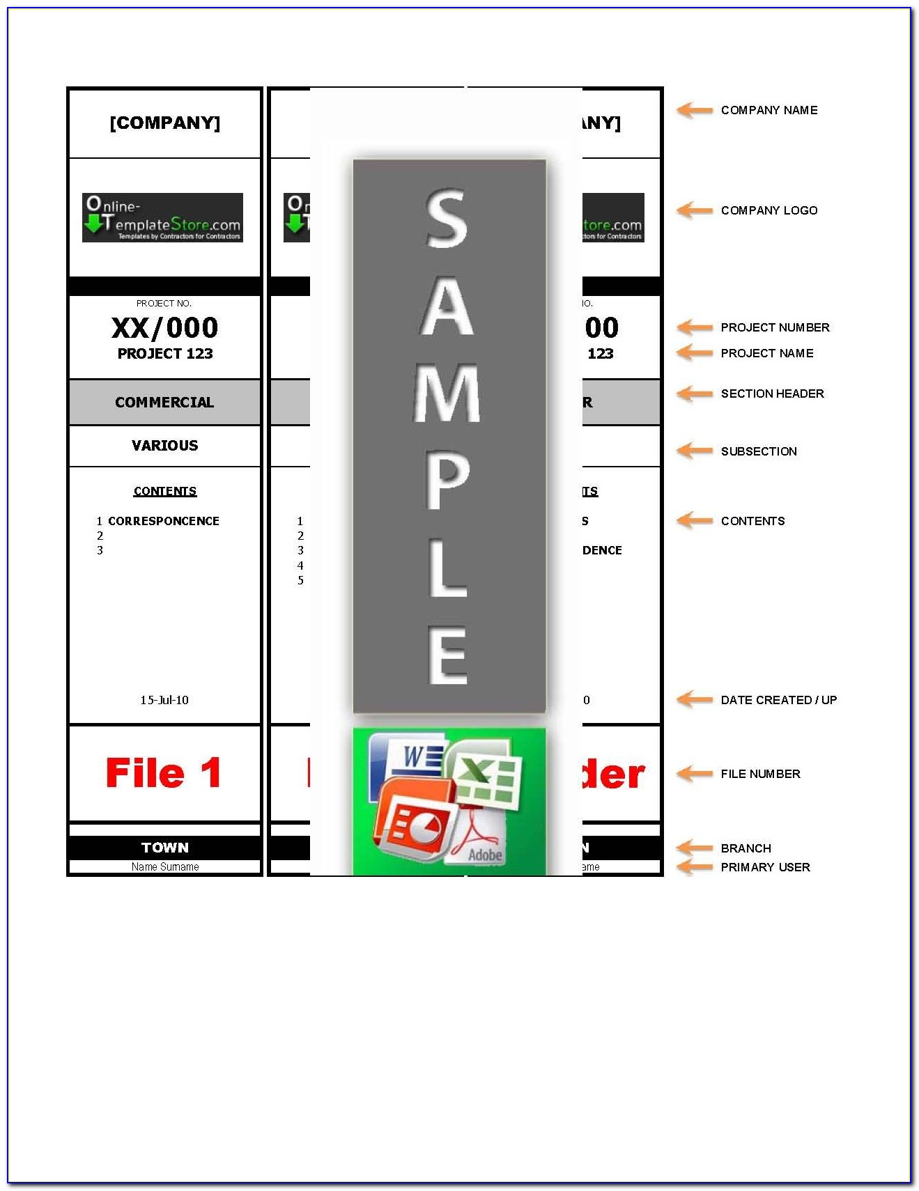 File Cabinet Drawer Label Template