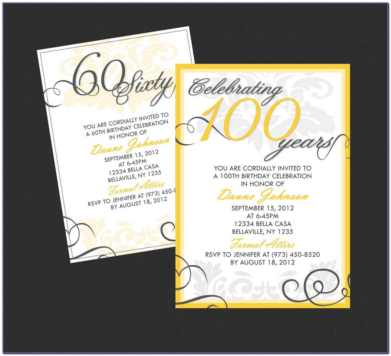 Free 60th Birthday Invitation Templates For Adults