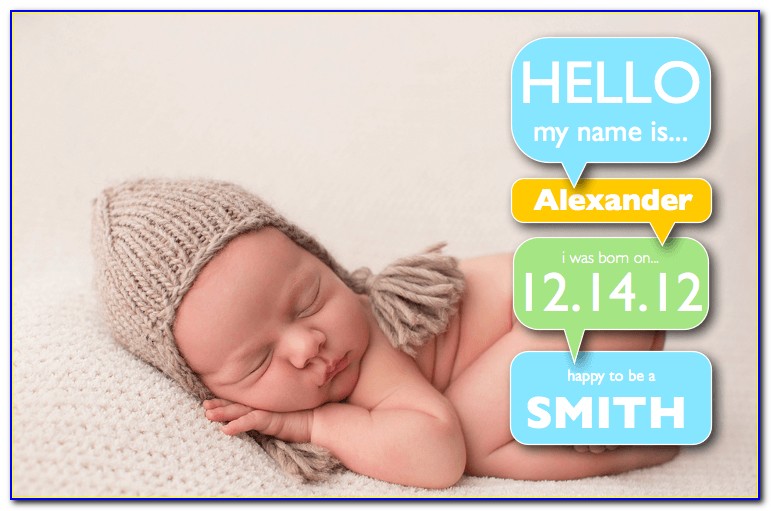 Free Birth Announcement Template Svg