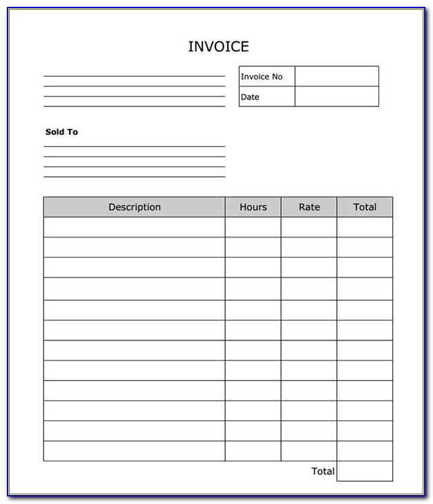 Free Blank Invoice Template Uk