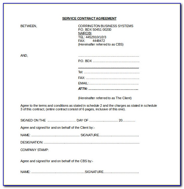 Free Contractor Agreement Template Canada