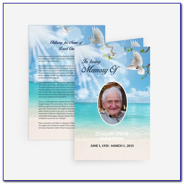 Free Double Sided Memorial Card Template