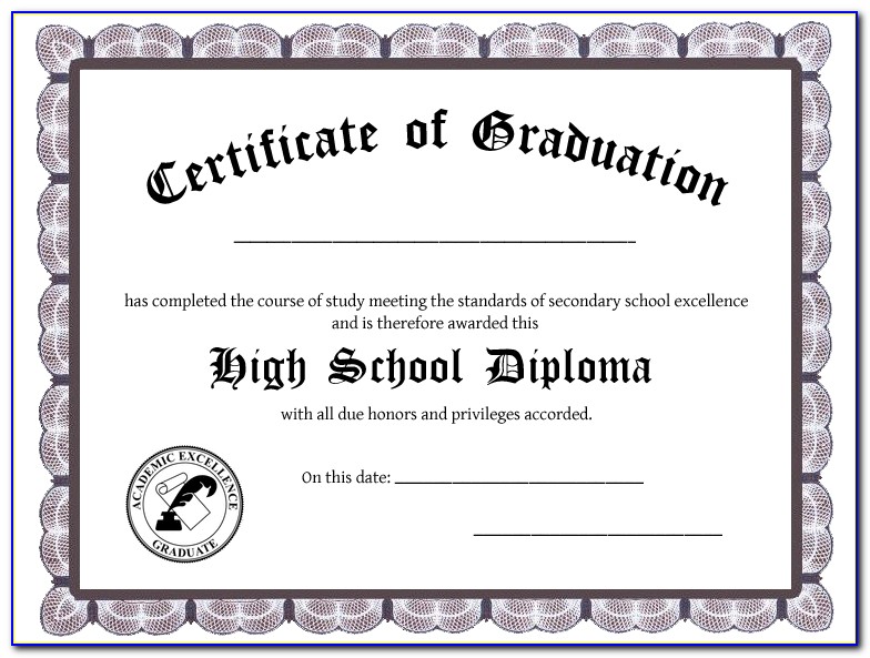 Free Fake High School Diploma Templates